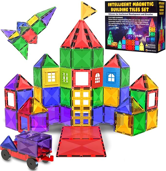 Magnetic Tiles Building Blocks Toy - STEM Educational Magnet Set for Kids, Creativity Preschool L... | Amazon (US)
