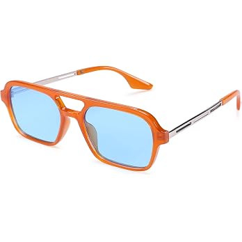 Pro Acme Vintage 70s Flat Pilot Aviator Sunglasses for Women Men, Small Frame Rectangular Glasses... | Amazon (US)