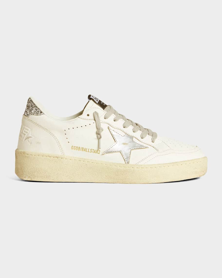 Golden Goose Ball Star Crystal Leather Low-Top Sneakers | Neiman Marcus
