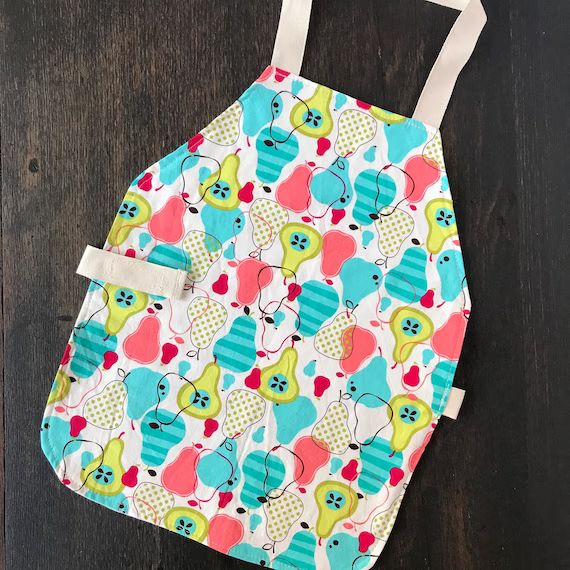 Colorful Pear Print Children's Apron for Primary or | Etsy | Etsy (US)