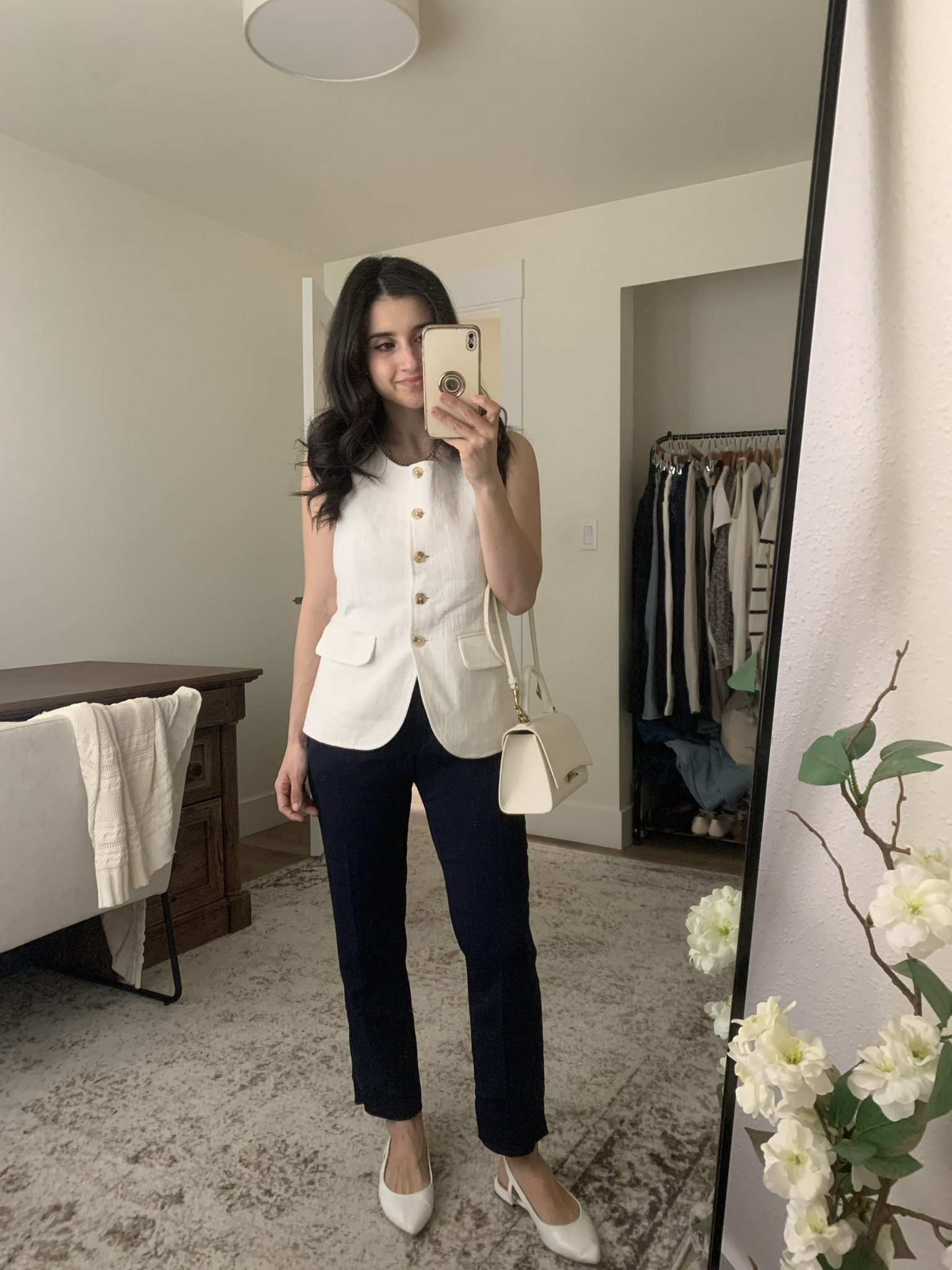 This vest is GORGEOUS 😭😍 wearing XS! 
Pants size 2 

#LTKfindsunder100 #LTKsalealert