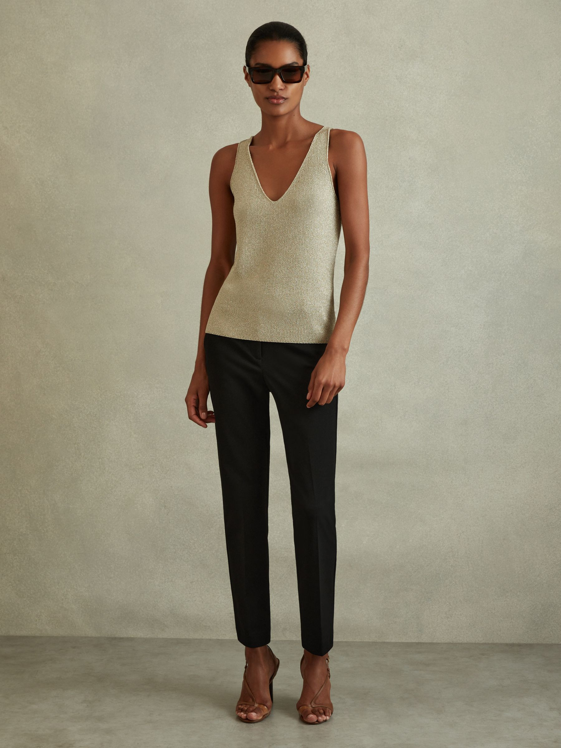 Reiss Slim Fit Tailored Trousers in Black - REISS | Reiss UK