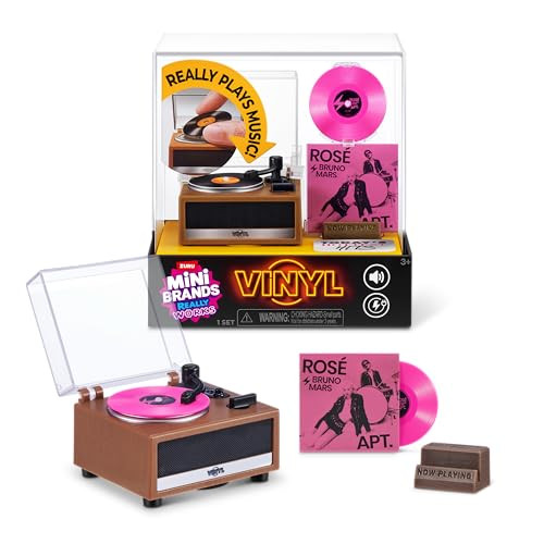 Mini Brands Really Works Vinyl Playset Series 1 by ZURU – Functional Mini Vinyl Record Player with Actual Music Playback, Includes Record & Stand, Collectible Toy for Kids, Gen Z & Adults | Amazon (US)