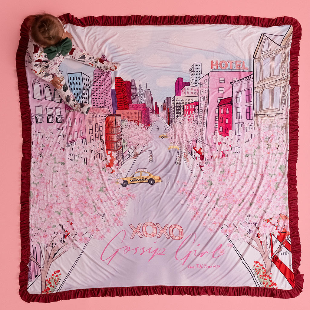 WB Multi Reversible Baby Blanket | Gossip Girl & Gossip Girl City | Posh Peanut