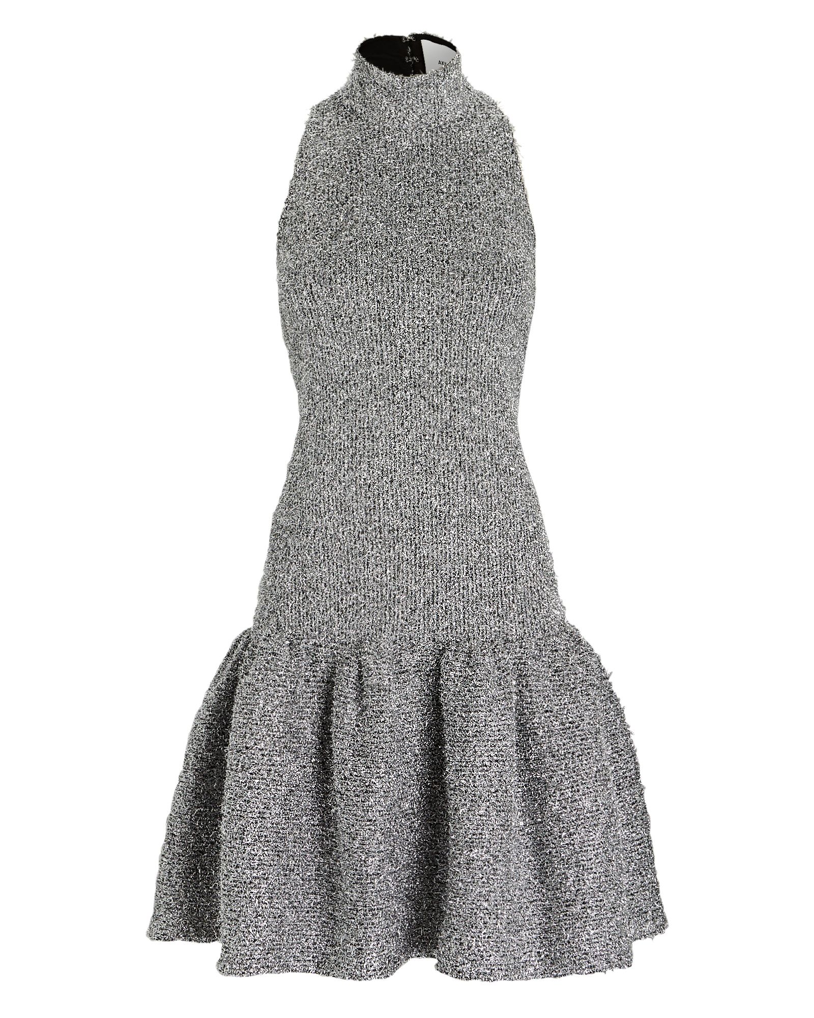 Saloni Ruffled Tinsel Knit Mini Dress | INTERMIX