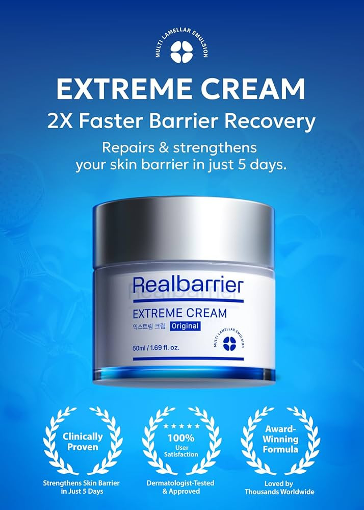 Real Barrier | Extreme Cream | Korean Moisturizer Face Cream, Korean Skin Care | Rich Face Lotion... | Amazon (US)