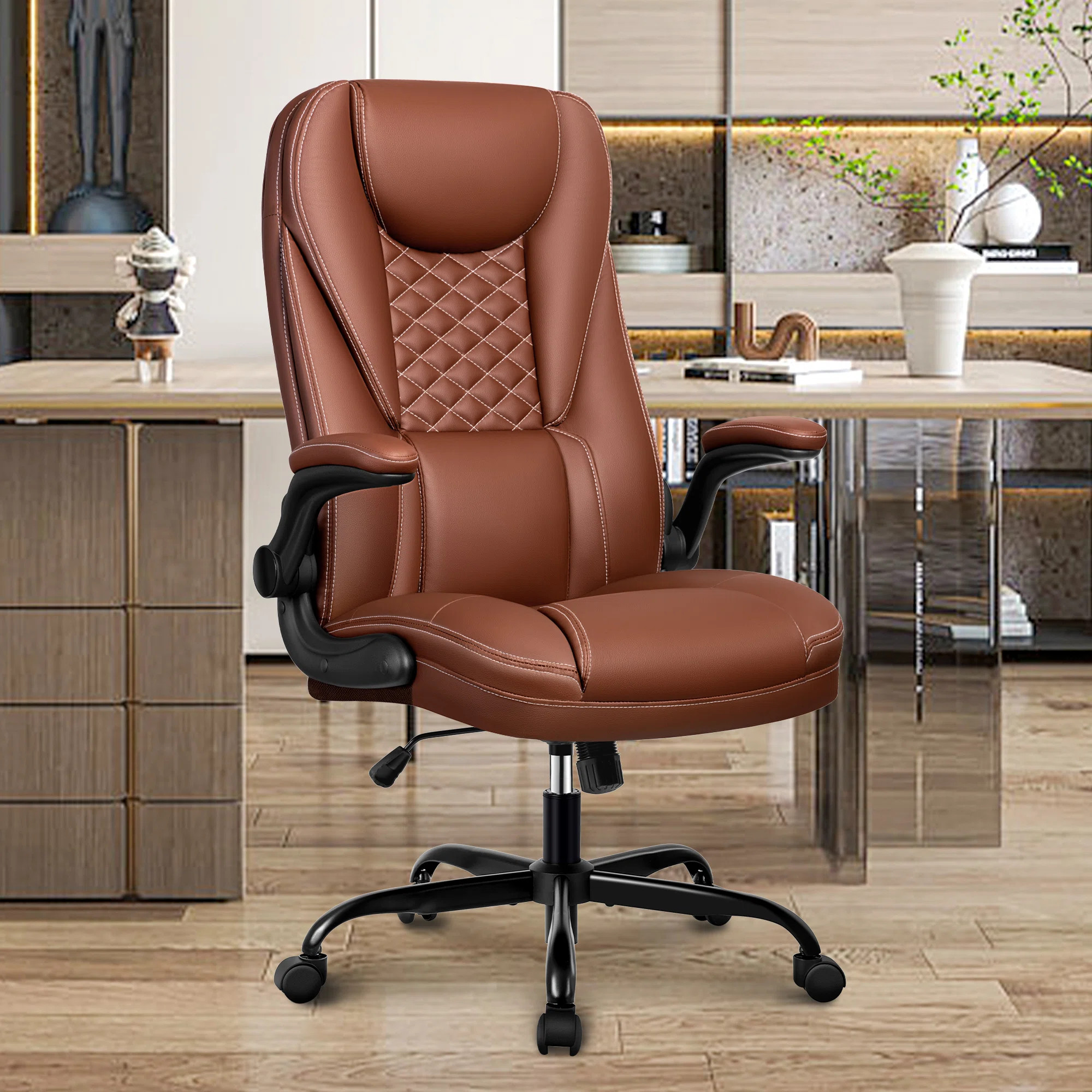 Loriece Ergonomic Executive Chair with Flip-up Armrests | Wayfair North America