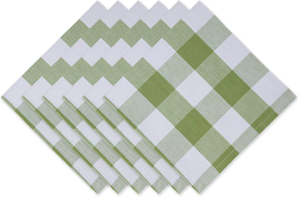DII Buffalo Check Collection, Classic Farmhouse Tabletop Set, Napkin Set, 20x20, Antique Green, 6... | Amazon (CA)