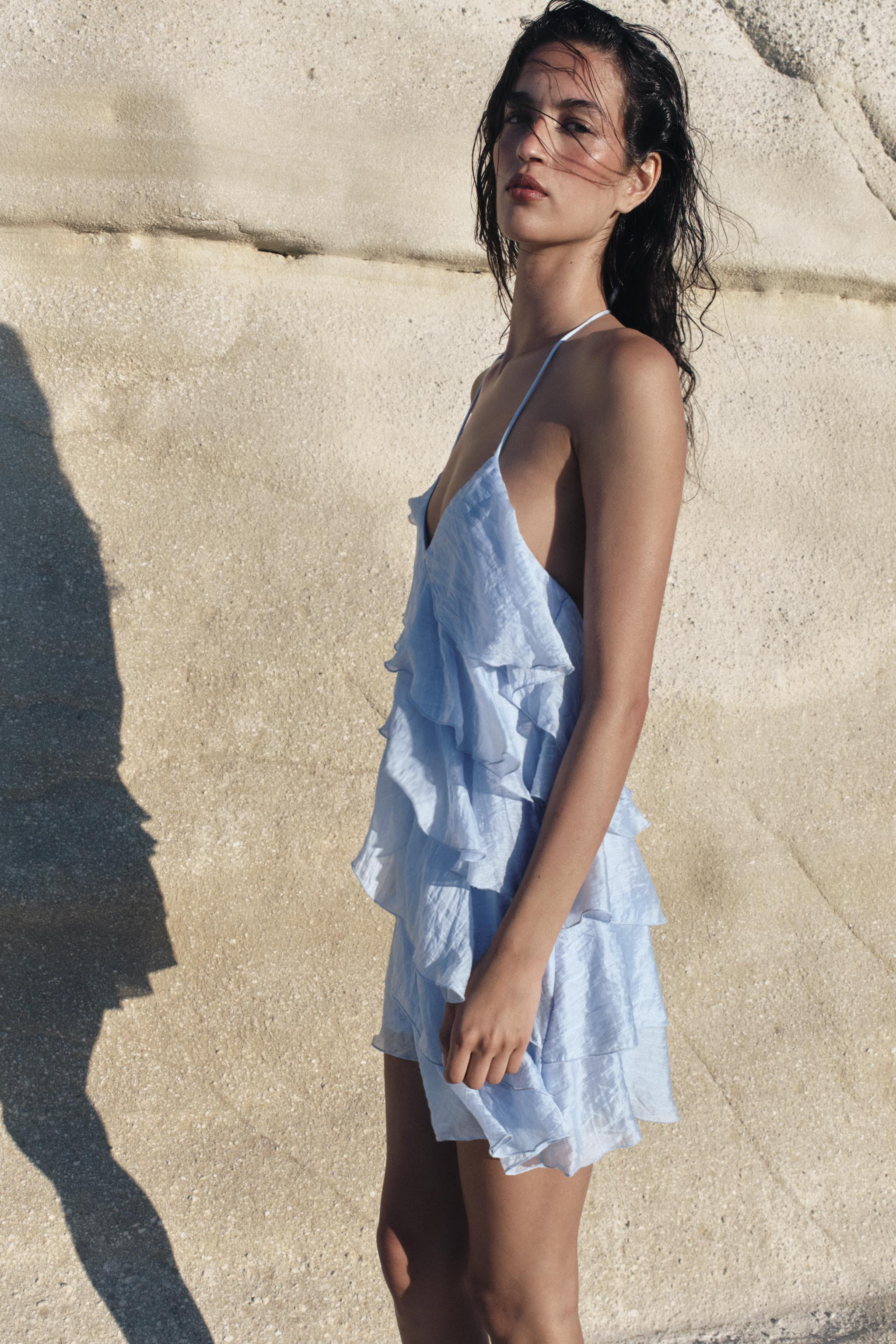 SHORT DRESS WITH RUFFLES | Zara UK