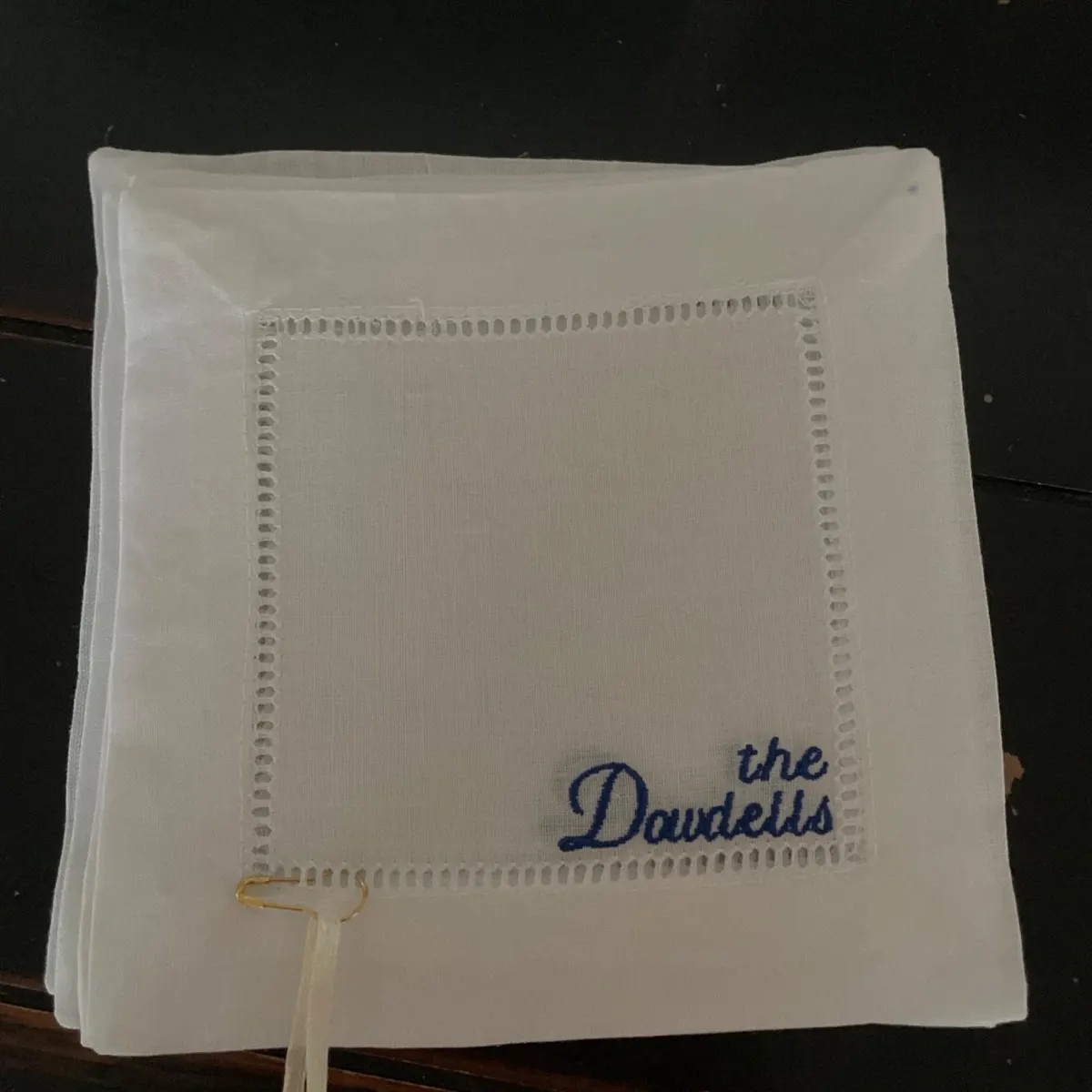 Custom Name Embroidered Cocktail Napkins | Hostess Gifts | Chinoiserie Gifts | Wedding Gifts | Ho... | Etsy (US)