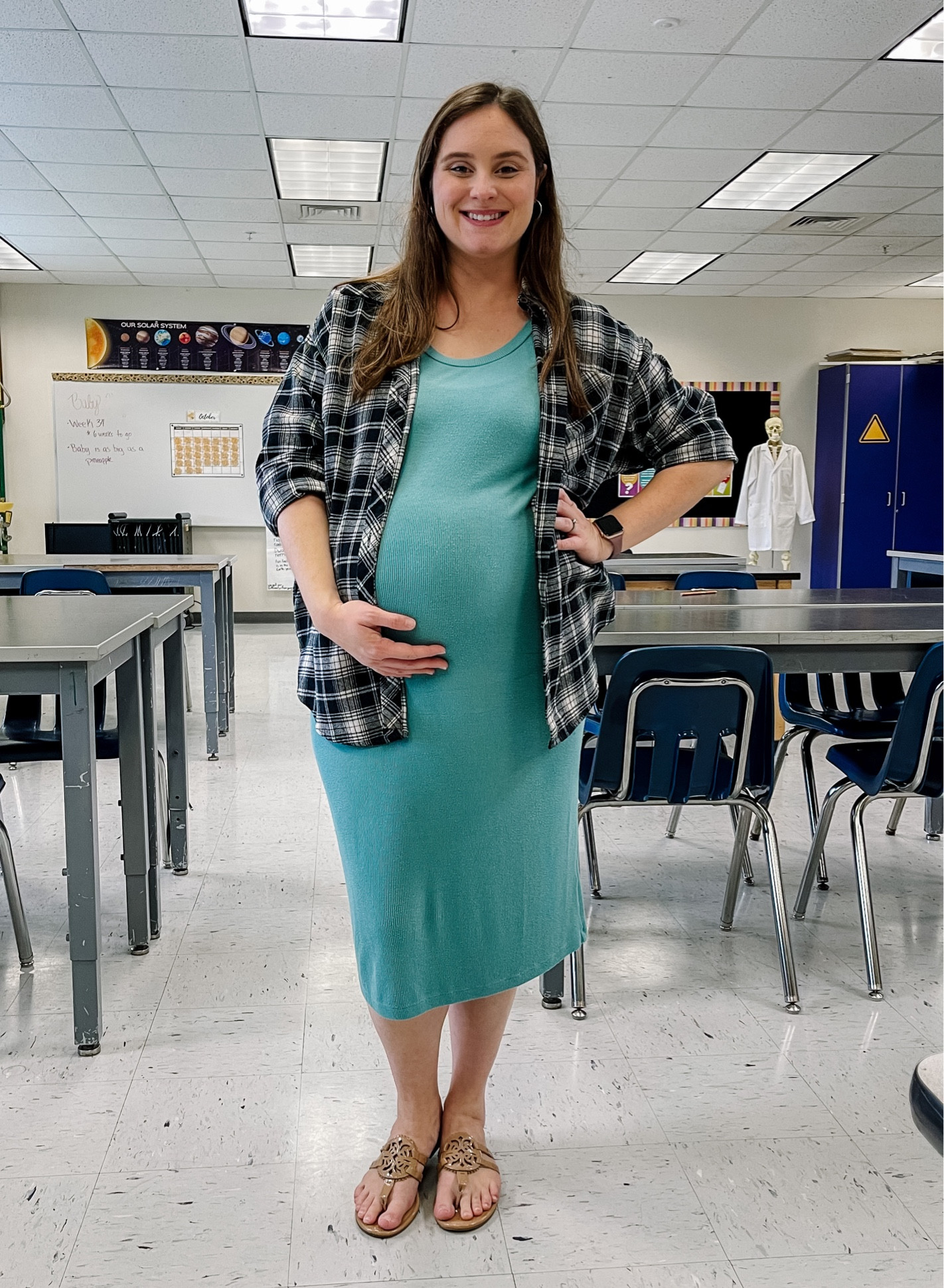 Today’s dress comes from Teacher Style Box and the dress is Motherhood Maternity. The flannel shirt is from Target last year, but I linked a similar one  

#LTKbump #LTKworkwear