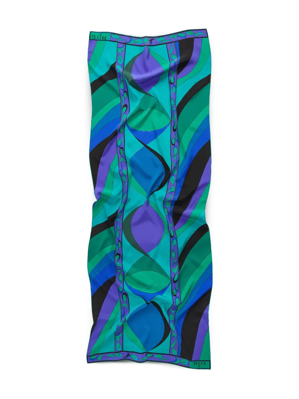 PUCCI Pesci-print silk scarf - Green | Farfetch Global