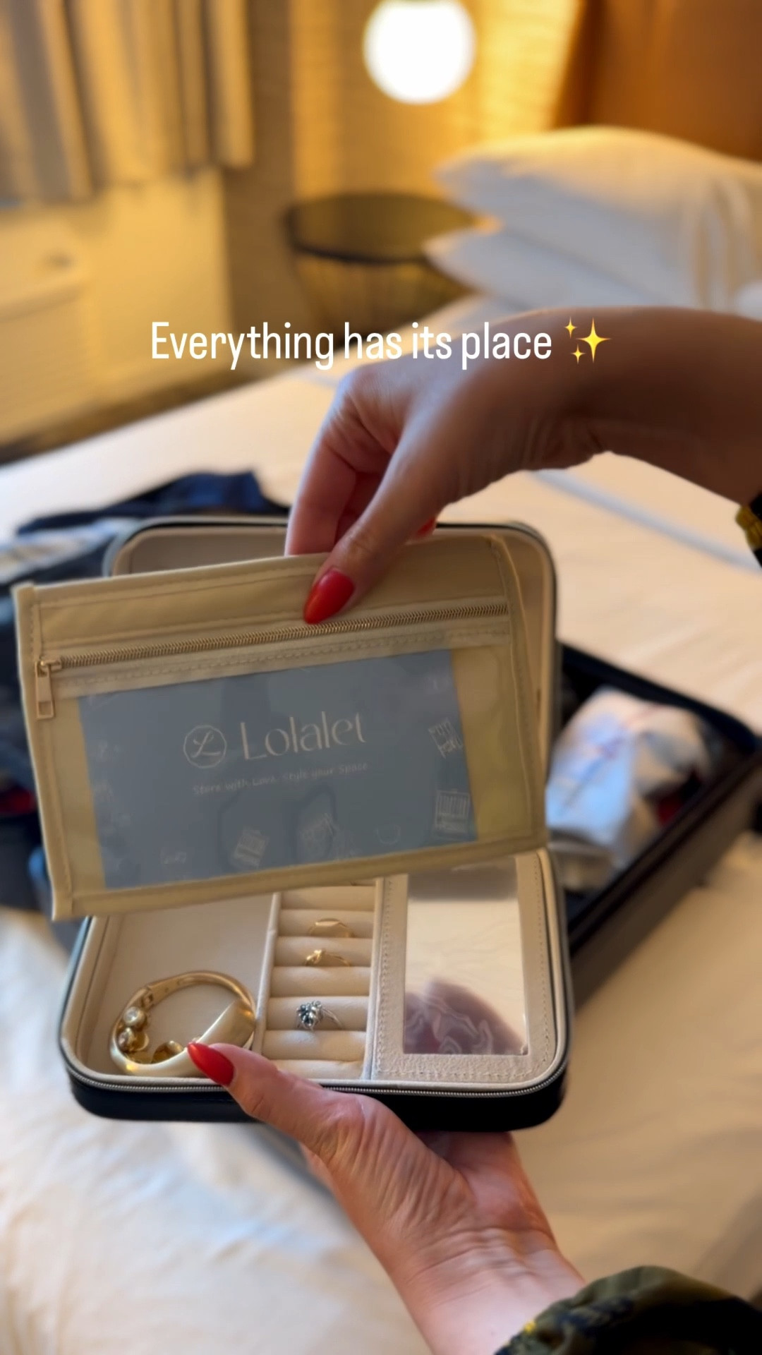 If you’ve ever opened your suitcase and your necklaces looked like they fought on the flight… this is your sign.

This little travel jewelry holder keeps everything in its place so I’m not untangling chains five minutes before dinner. Bracelets, rings, everyday staples — all packed, protected, and easy to grab.

It’s officially a permanent resident in my carry-on.

#travelessentials #organizedlife #travelstyle #packinghacks #amazontravel

Travel jewelry case | jewelry organizer for travel | suitcase organization | carry on essentials | packing must haves

#LTKTravel #LTKdayinmylife #LTKBeauty