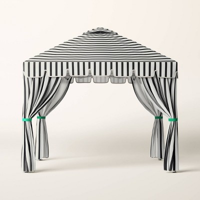 10' Stripe Tent with Partition Black/Cream/Green - kate spade new york x Target | Target