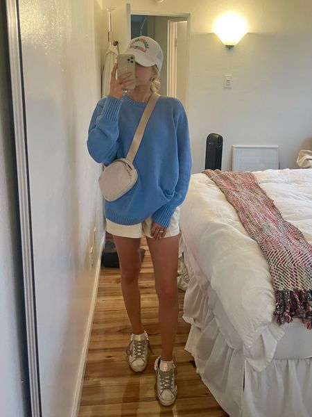 Sweater and shorts are brandy Melville but linked similar! So comfy for running around.

#LTKtravel #LTKstyletip #LTKitbag