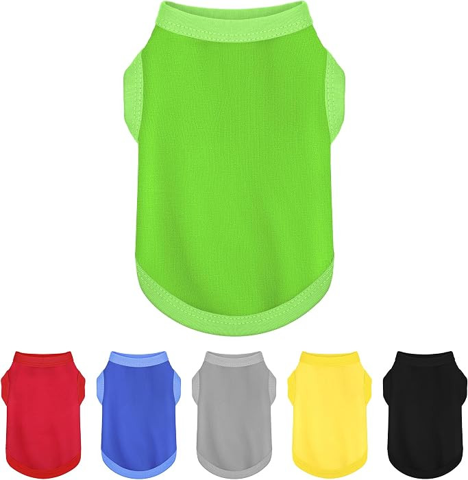 Elevate Your Dog's Fashion Quotient with Colorful and Breathable Sleeveless Cotton Shirts! Perfec... | Amazon (US)