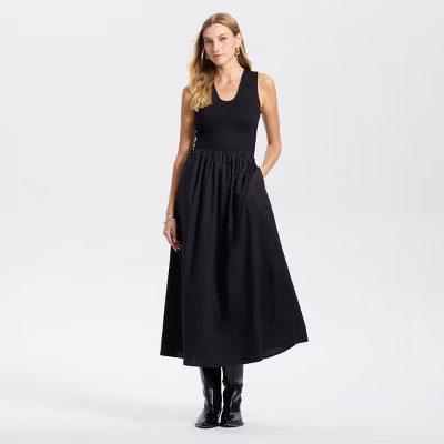 Women's Midi A-Line Dress - A New Day™ Black S | Target