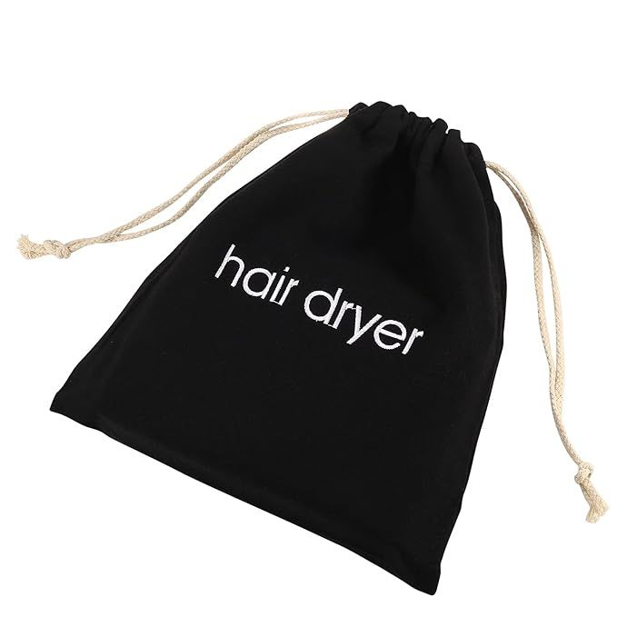 ERKXD Hair Dryer Bags Drawstring Bag Container Hairdryer Bag for travel bathroom (Black) | Amazon (US)