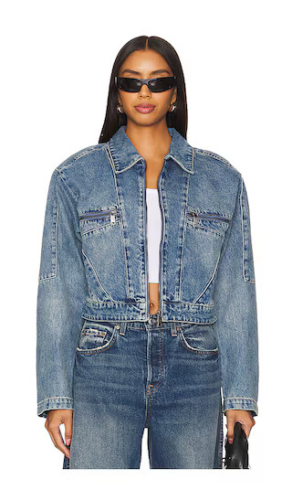 Katha Jacket in Mid Blue Washed | Revolve Clothing (Global)