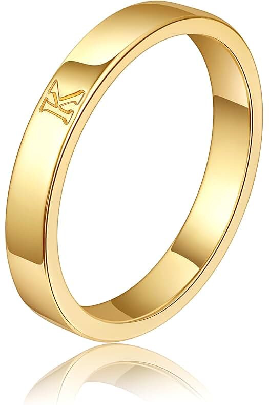 Gold Intial Rings  | Amazon (US)