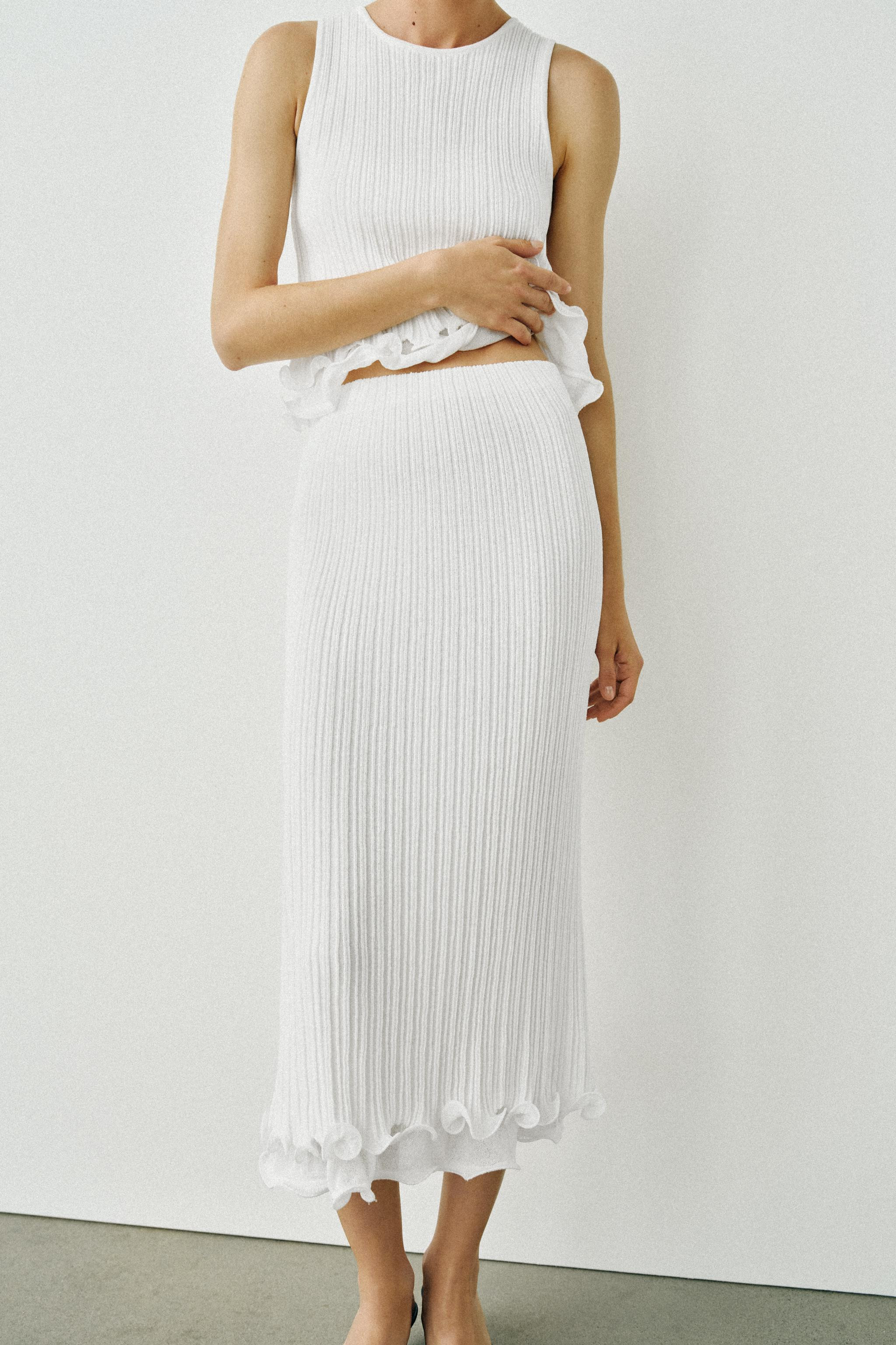 FINE KNIT MIDI SKIRT | Zara UK