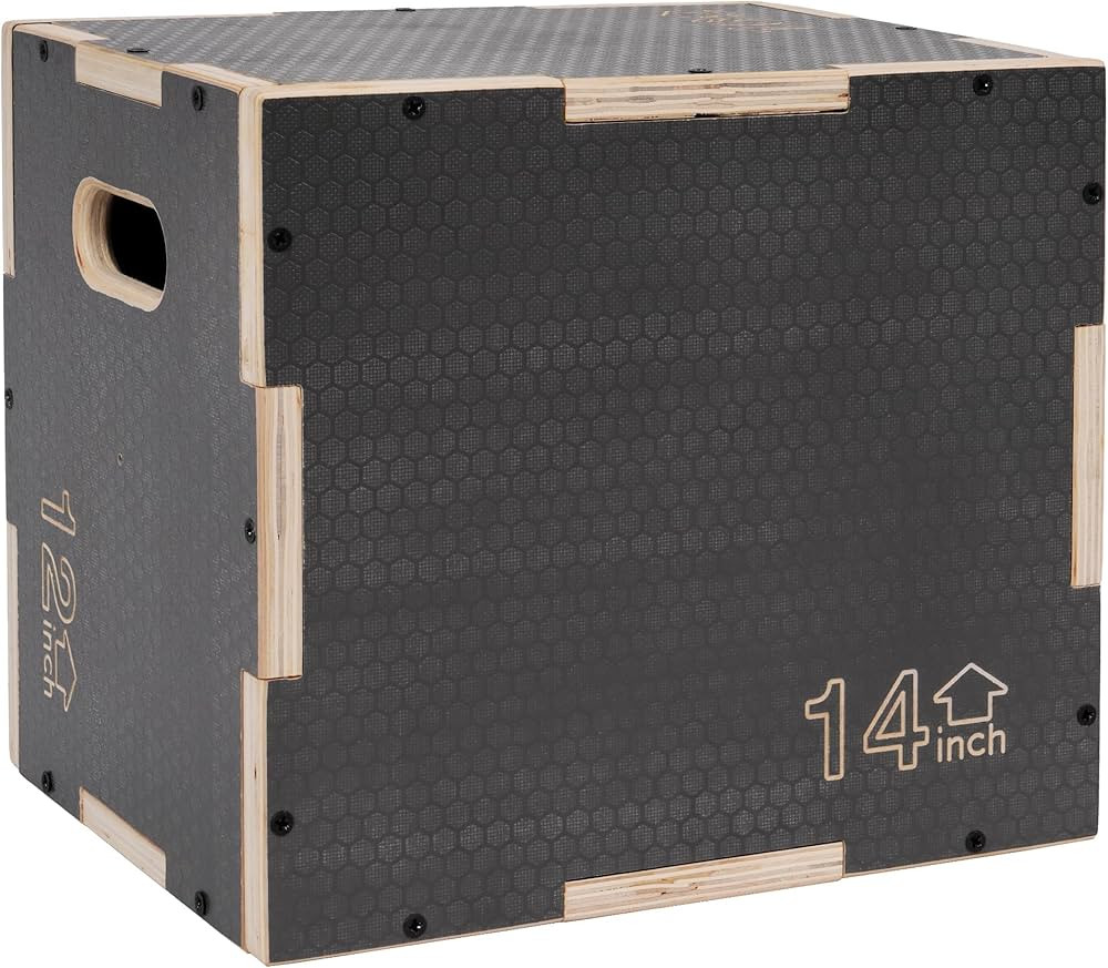 3 in 1 Non-Slip Wooden Plyo Box Plyometric Box Jumping Exercise, Multiple Sizes | Amazon (US)