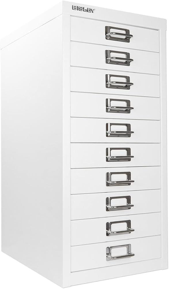 Bisley 10-Drawer Steel MultiDrawer Cabinet - Traffic White | Amazon (US)
