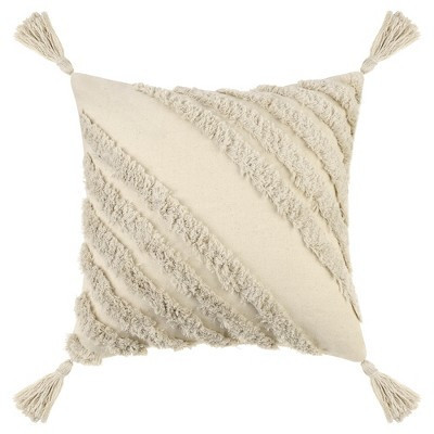 Unique Bargains Decorative Woven Tufted Boho Throw Pillow Covers with Tassels Geometry-1 18" x 18" | Target