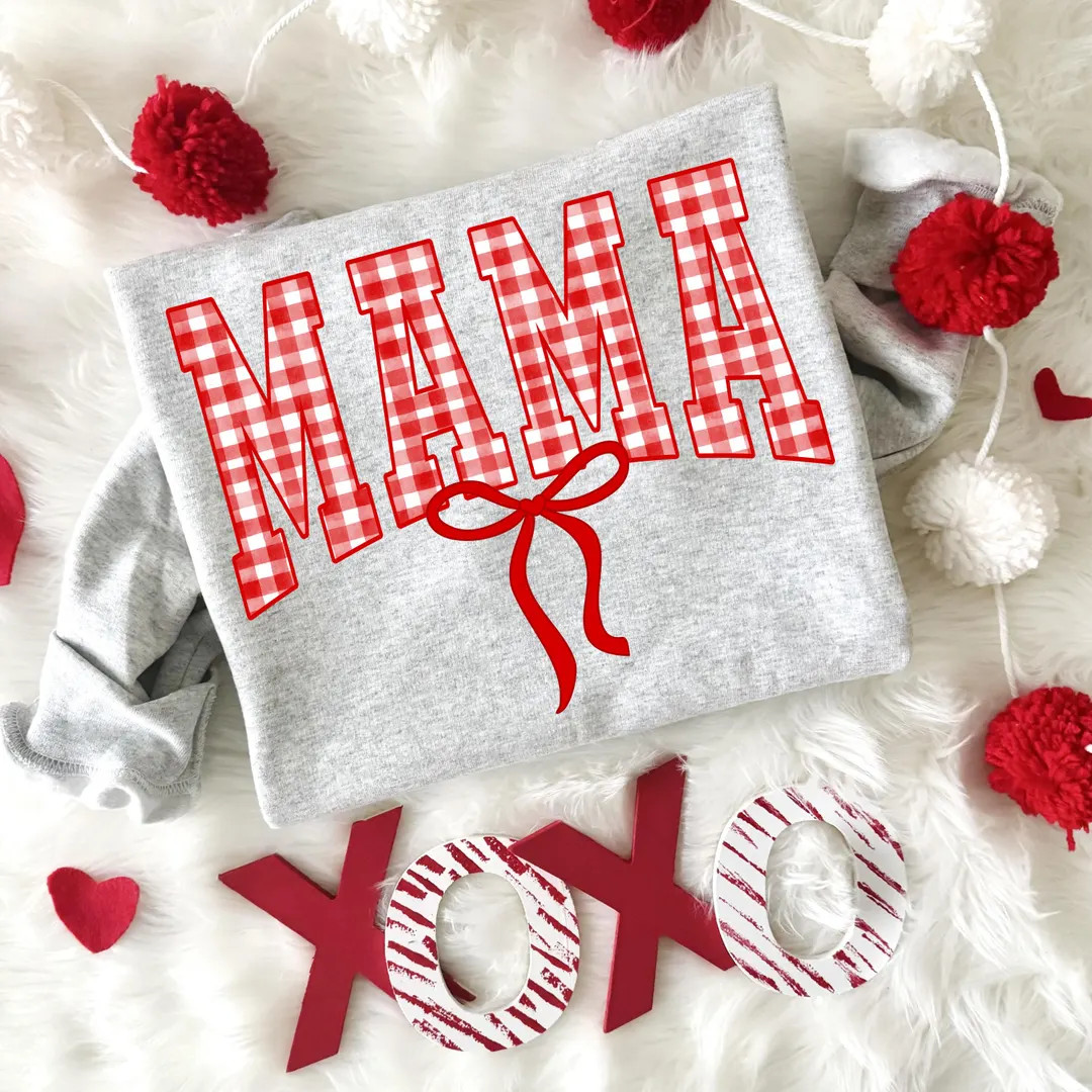 Valentines Mom Sweatshirt, Mama Heart Crewneck, Mom Love Sweater, Cute Women's Cupid Pullover, Tr... | Etsy (US)