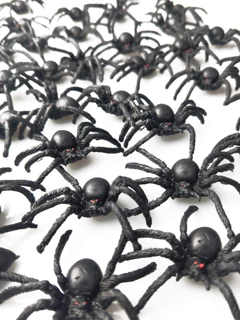 Amazon.com: Muzboo Realistic Plastic Spider Toys Halloween Prank Props Small Size Funny Halloween... | Amazon (US)