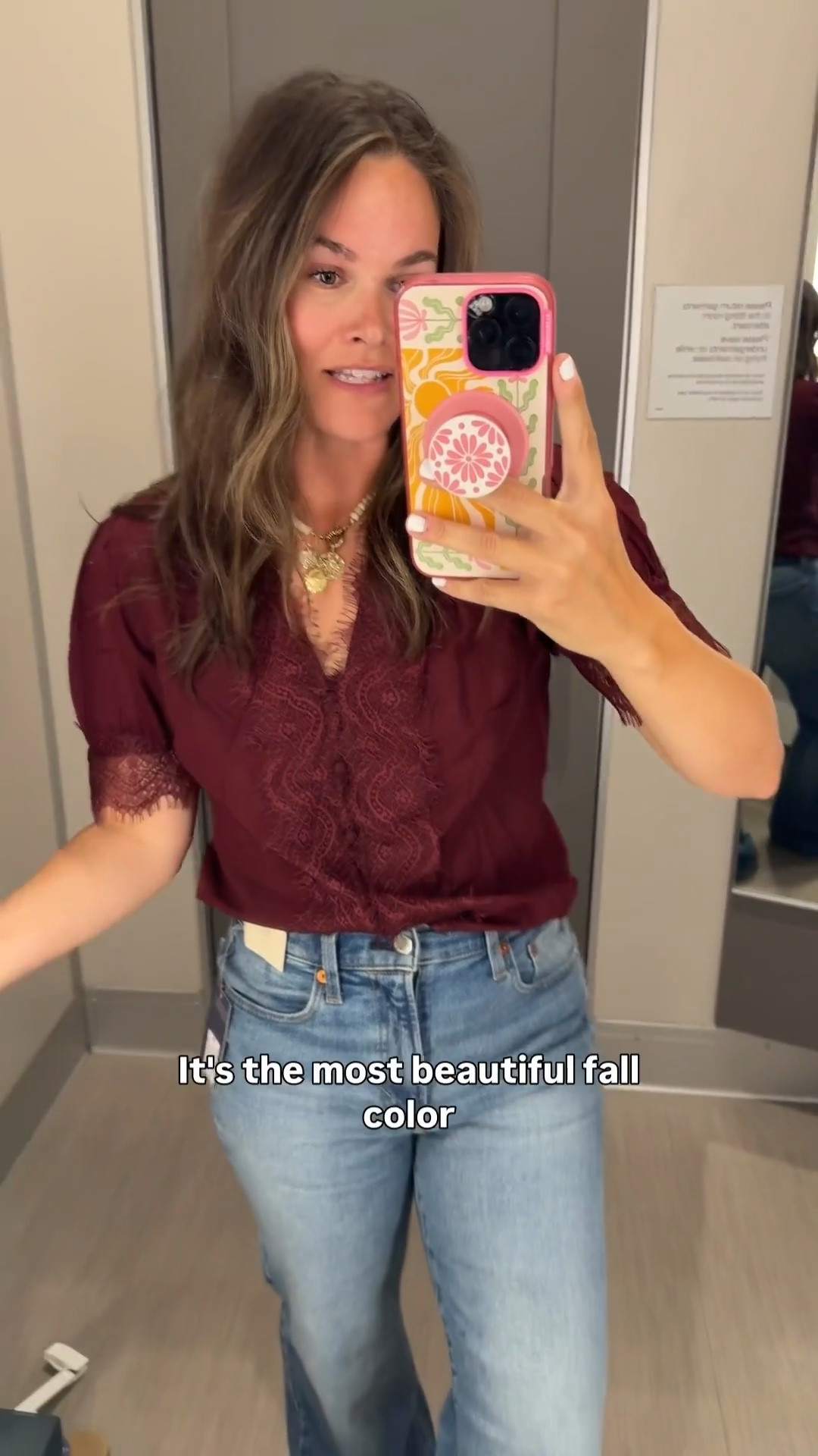 Burgundy is having a MOMENT 😍 love the lace detail on this top!

#LTKootd #LTKdayinmylife #LTKSeasonal