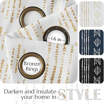 COLLACT 100% Blackout Boho Curtains 96 Inches Long for Bedroom Room Darkening Thermal Insulated G... | Amazon (US)