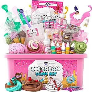 Original Stationery Ice Cream Slime Kit for Girls, Amazing Ice Cream Slime Making Kit to Make But... | Amazon (US)