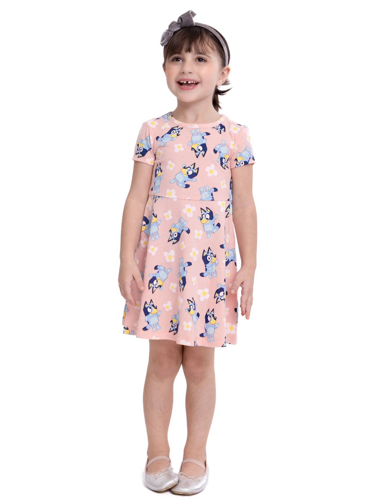 Bluey Toddler Girl Print Skater Dress, Sizes 12M-5T | Walmart (US)