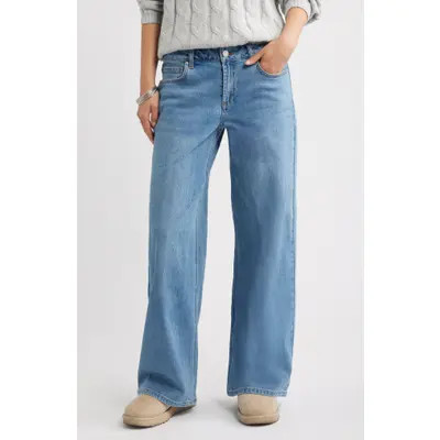 BP. Low Rise Wide Leg Jeans in Oakley Wash at Nordstrom, Size 29 | Nordstrom