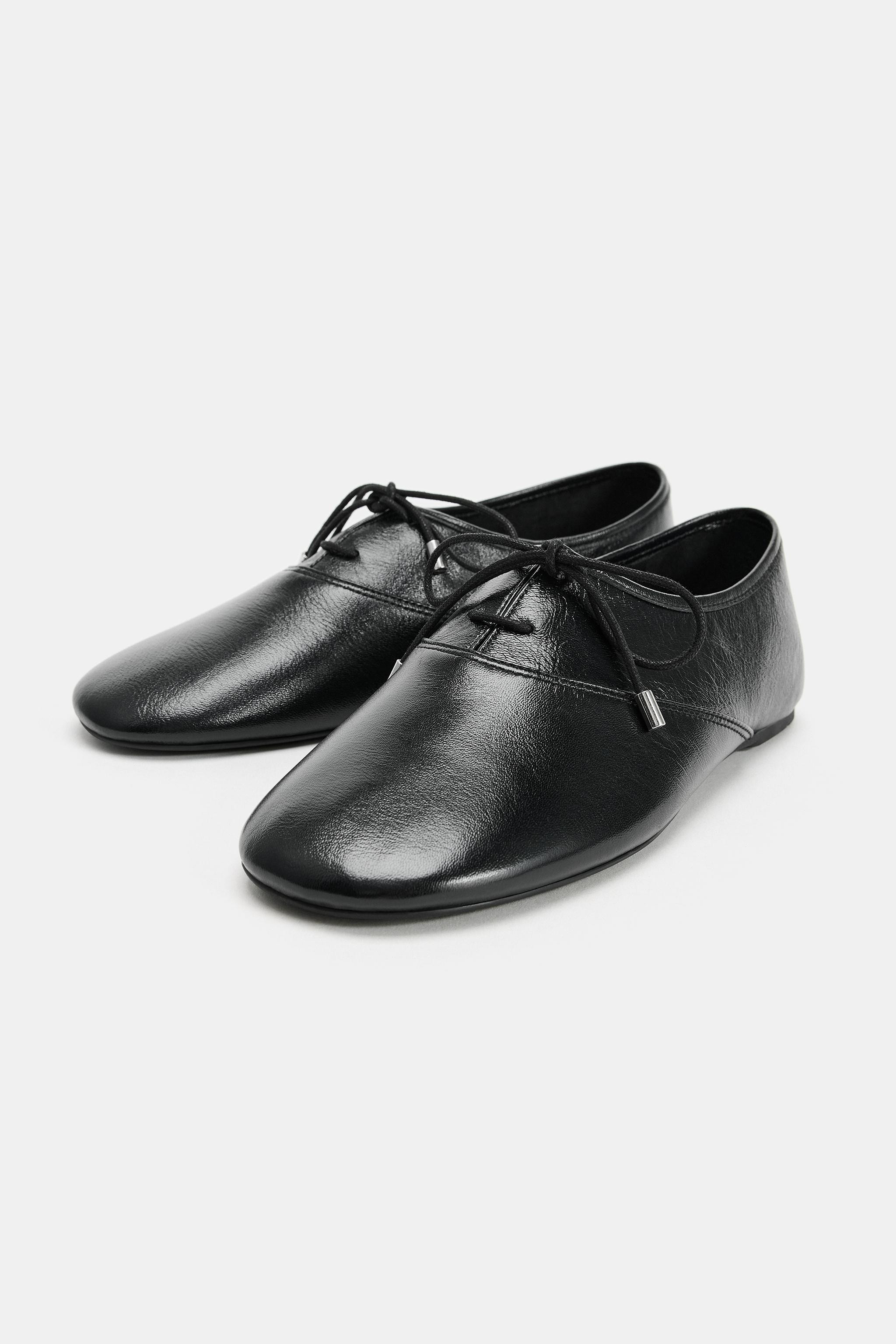 SOFT LEATHER DERBY SHOES | Zara US