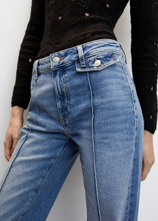 High-rise skinny jeans with seams -  Women | Mango USA | MANGO (US)