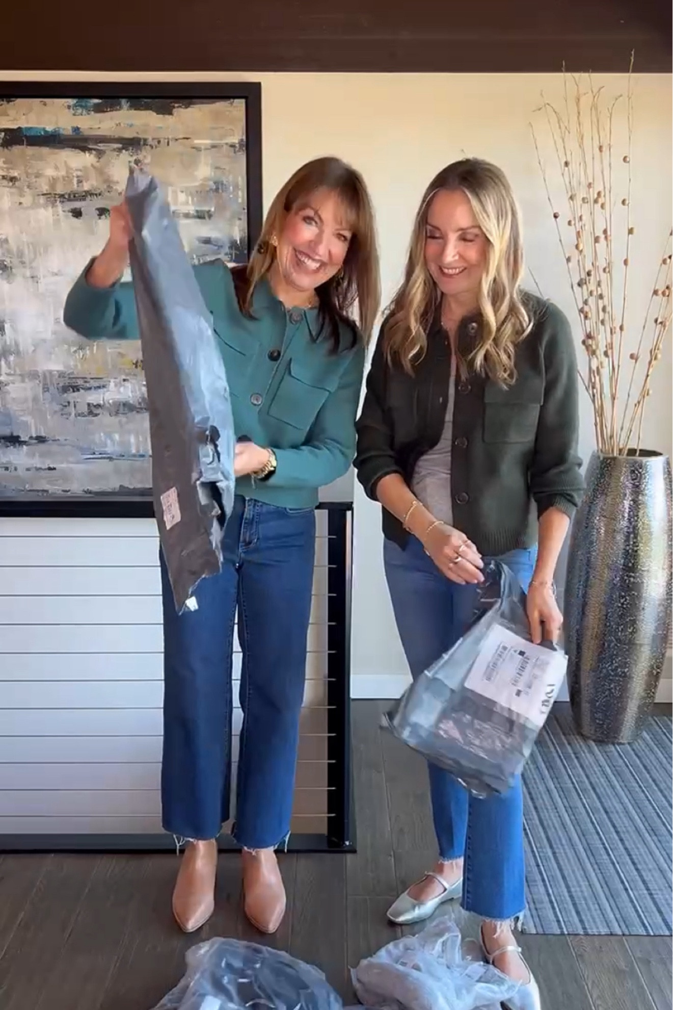 Opening outfits from our Loft haul! Sezane Betty cardigan, Tommy Bahama wide leg crop jeans, Loft cardigan (green is sold out but other colors available), Mother Hustler ankle flare jeans. Silver Mary janes, Frankie4 brown boots. Fall outfit, work outfit, teacher outfit 

#LTKFindsUnder50 #LTKSaleAlert #LTKFindsUnder100