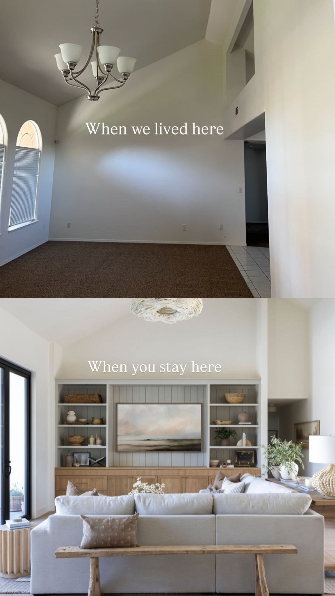 When you stay here When we lived here