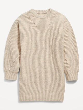 Blouson-Sleeve Cocoon Sweater Dress for Girls | Old Navy (US)