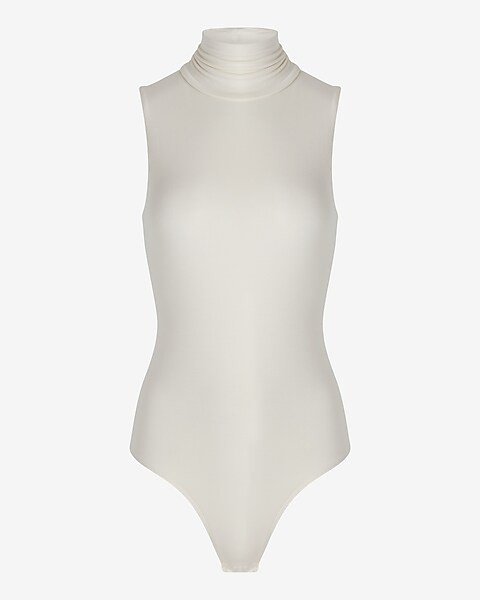 Fitted Turtleneck Sleeveless Bodysuit | Express