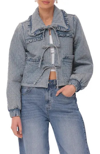 Avec Les Filles Quilted Cotton Tie Front Jacket in Tortuga Wash at Nordstrom Rack, Size Small | Nordstrom Rack