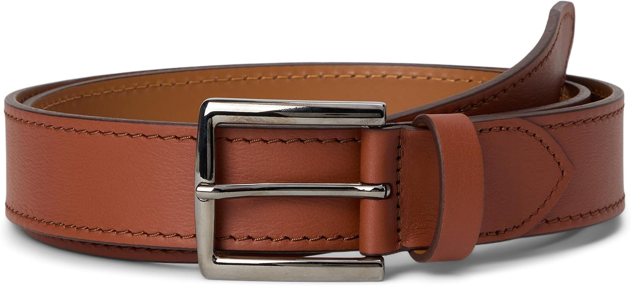 Johnston & Murphy Men's Harrison Soft Leather Belt | Amazon (US)