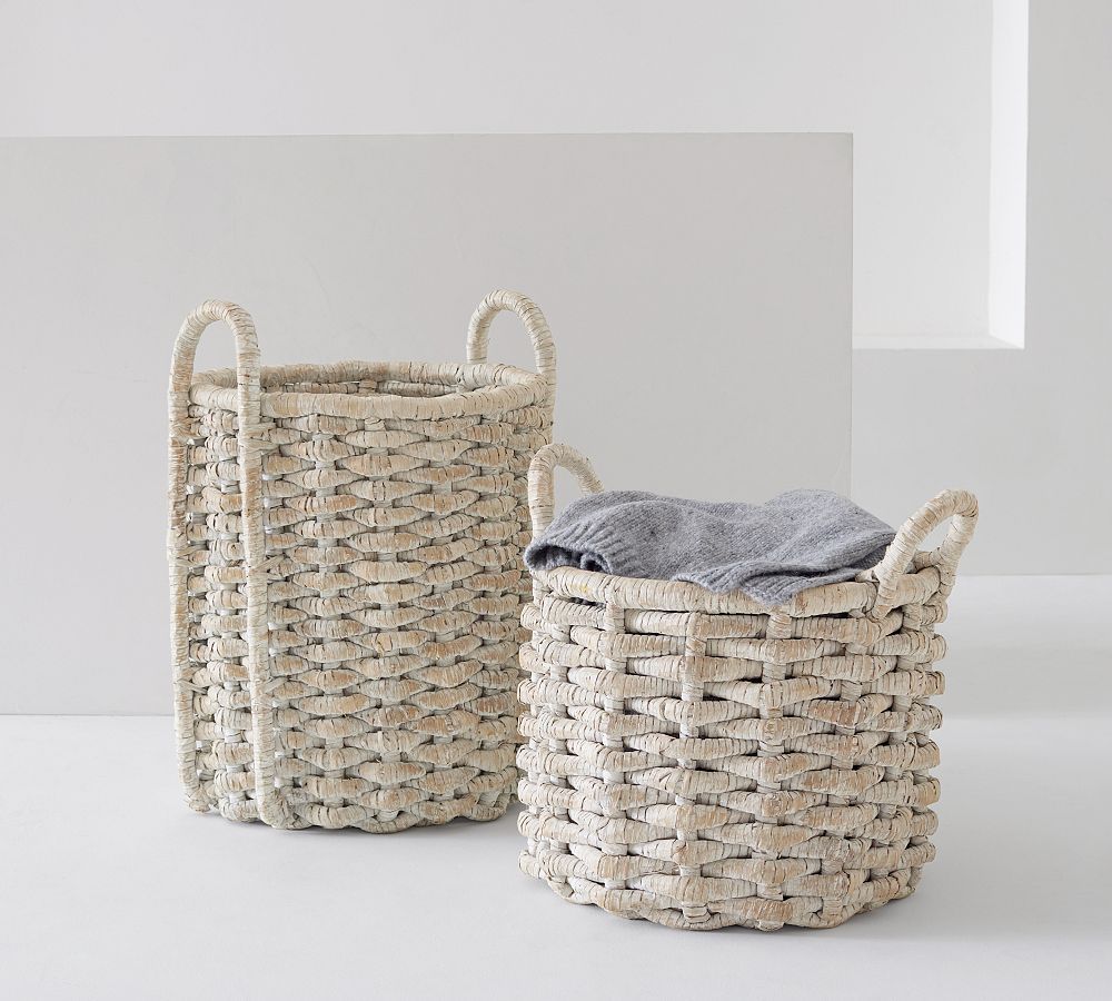 Isabelle Handwoven Tote Baskets | Pottery Barn (US)