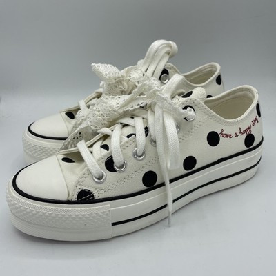 Women Converse Chuck Taylor All Star Lift Platform Low, Polka Dots, Size 8 US | eBay US