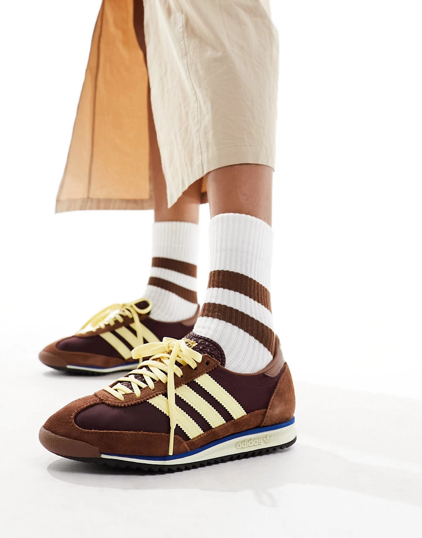 adidas Originals SL 72 OG trainers in brown and yellow-Multi | ASOS (Global)
