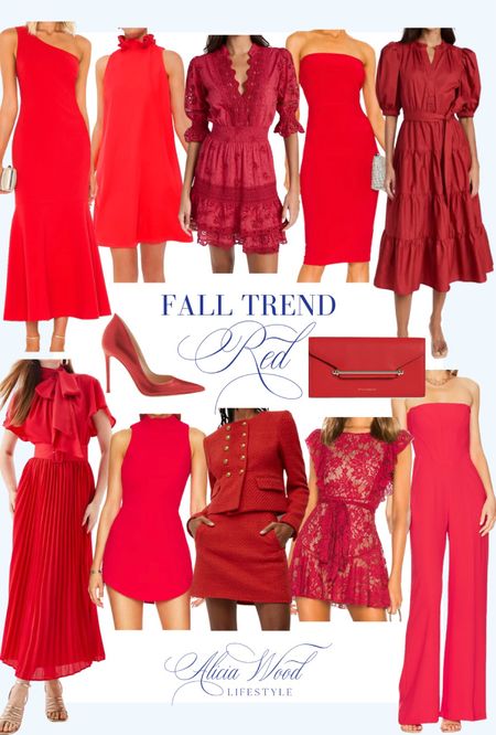 Red is such a trend this Fall!   

Red dress
Fall trend everything red
red mini dress
red midi dress
red skirt
red dress
red jumpsuit
red blazers
handbags
clutches
red heels


#LTKSeasonal #LTKover40 #LTKstyletip