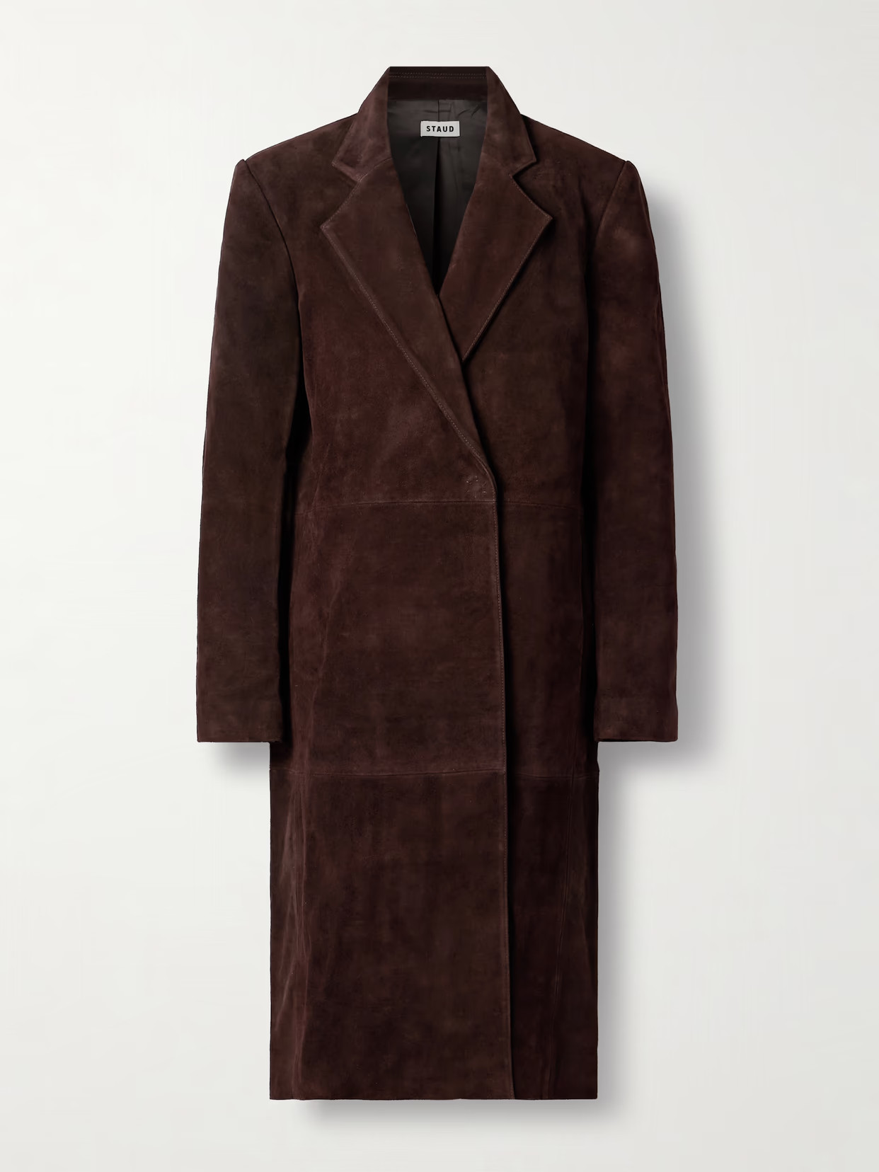 STAUD - Sabine Suede Coat - Brown | NET-A-PORTER (US)
