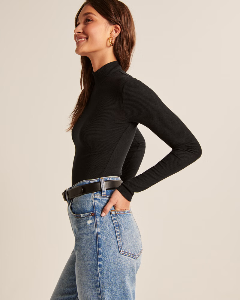 Long-Sleeve Mockneck Top | Abercrombie & Fitch (US)