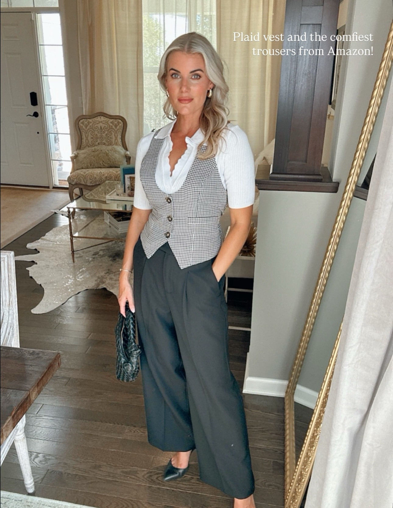 Fall outfit, workwear outfit – wearing a small in the plaid vest, and trousers. #AmazonFashion

#LTKFindsUnder50 #LTKSeasonal #LTKWorkwear